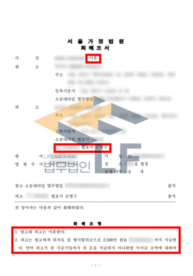 형사고소와 이혼소송이 동시에 진행된 사건, 전방위 합의전략으로 원만하게 해결한 사례