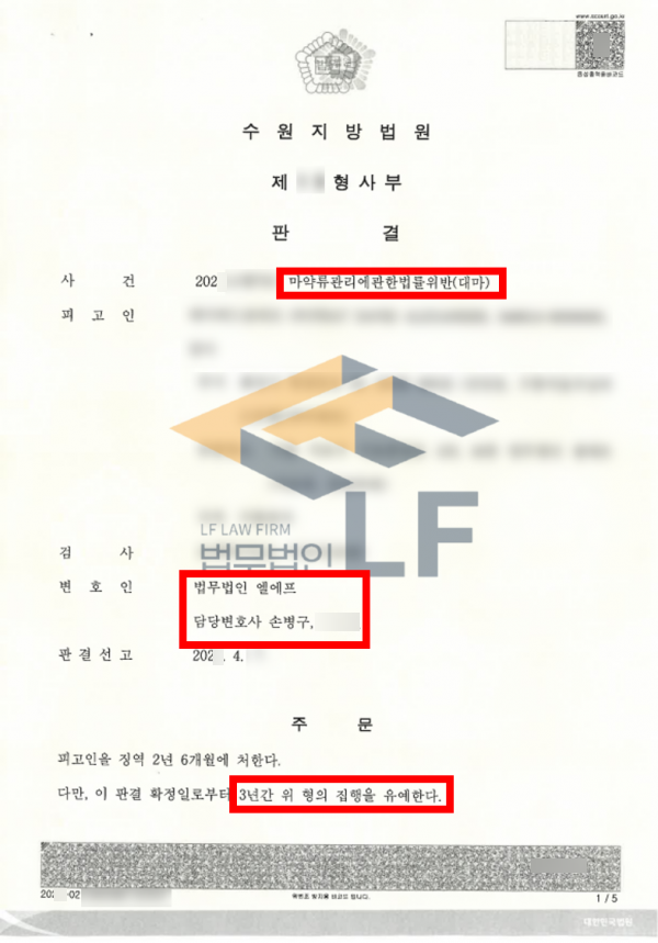 마약류관리법위반 대마 밀수죄 처벌, 실형과 집행유예를 가르는 기준