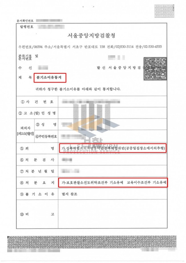 지하철에서 발생한 공중밀집장소추행죄 사건, 교육이수조건부 기소유예 사례